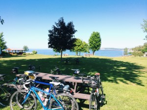 The tent village in Sodus Point. 