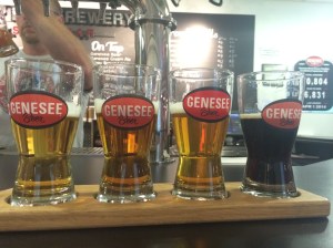 From left: Honey Brown Lager, Cream Ale, Blonde Ale, and Dundee Stout. I'm not sure you can get most of these outside of western NY, but the stout was dynamite. Would beer again..