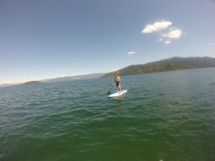 Paddle-boarding back in Sandpoint!