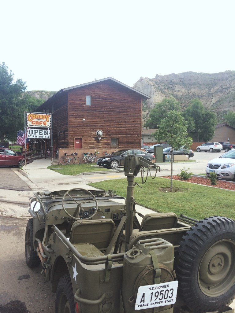 Downtown Medora, a touristy, bizarro-1860's town tucked away adjacent to the Theodore Roosevelt National Park. 