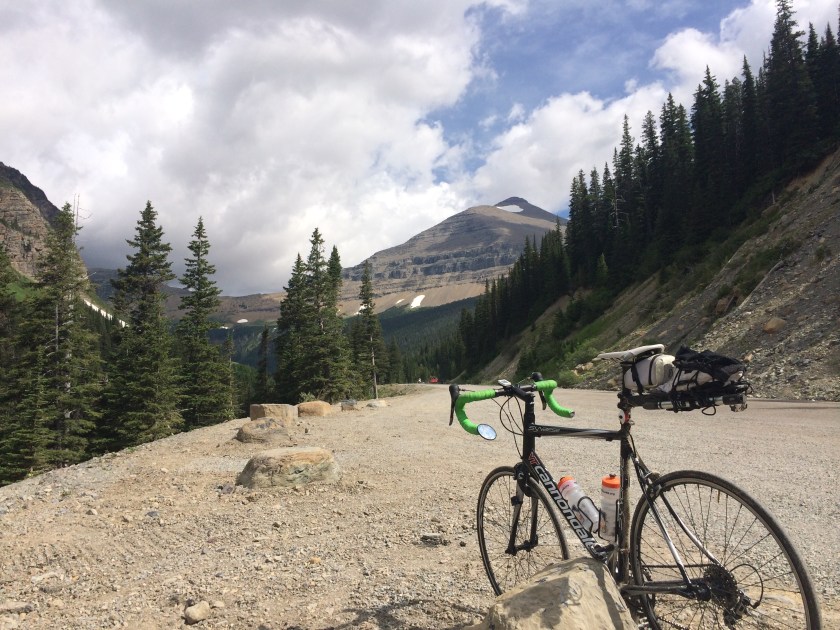 My bike (who goes by Bruce) enjoying the view. 