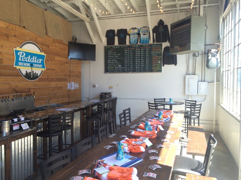 We were welcomed into town by Peddler Brewery, a bike-themed spot in the heart of town!