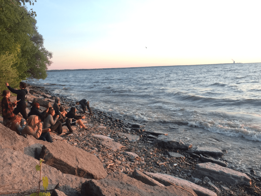 Watching the sun set over Lake Ontario