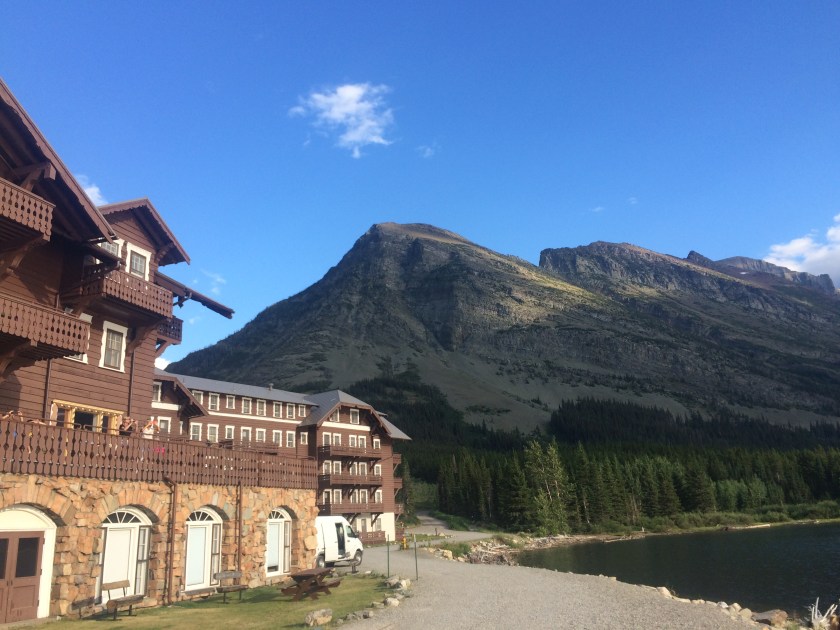 The Many Glacier Hotel, which is a little too The Shining-esque for my comfort. FUN FACT: the opening scene to The Shining was shot in Glacier!