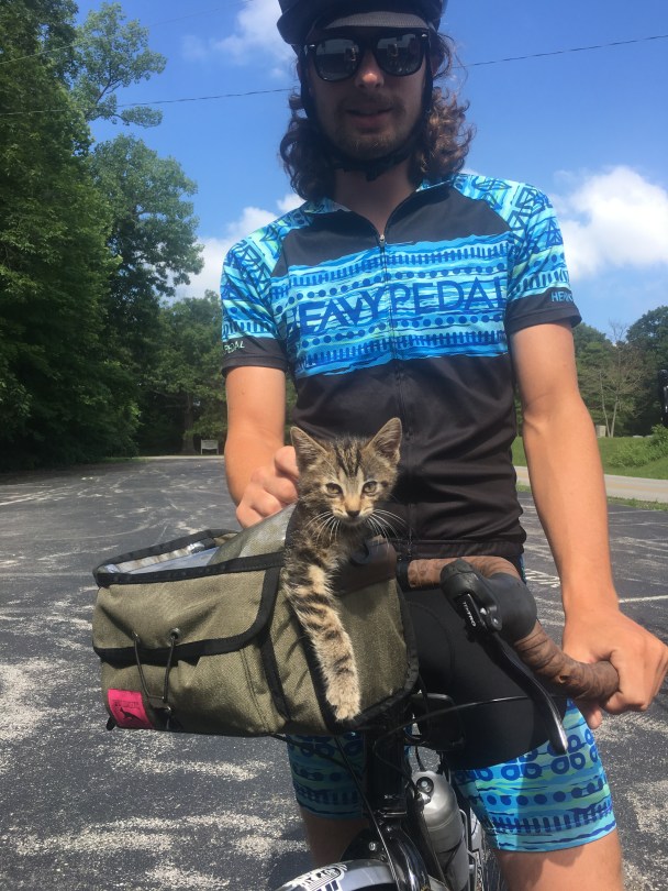 Jeff and a feral kitten