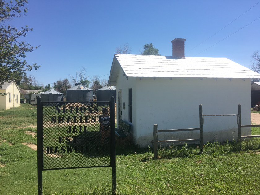Haswell, CO: population 58, no café/market/anything, and home to The Nation's Smallest Jail